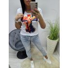 Csinos mintás női póló 