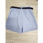 Csinos gumis derekú nadrág szoknya övvel (világoskék)