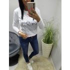 Csinos feliratos hosszú ujjú felső