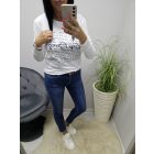 Csinos feliratos hosszú ujjú felső