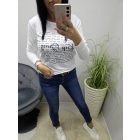 Csinos feliratos hosszú ujjú felső