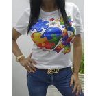 Csinos mintás női póló (puzzle1)