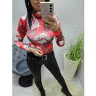 Csinos karácsonyi mintás magas nyakú felső (1)