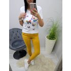 Csinos színes sok pillangó mintás póló 