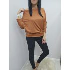 Nagyon csinos alján vastag passzés felső (rozsdabarna)