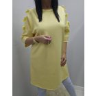 Csinos vállán masnis tunika (sárga)