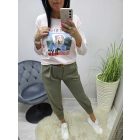 Brooklyn mintás csinos lezser felső (púder rózsaszín)