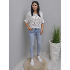 Gyönyörű horgolt felső (fehér)