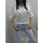 Gyönyörű horgolt felső (fehér)