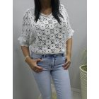 Gyönyörű horgolt felső (fehér)