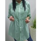 Gyönyörű madeira mintás blúz  (menta)