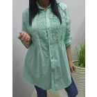 Gyönyörű madeira mintás blúz  (menta)