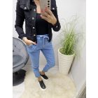 Csinos lezser gyűrt nadrág (farmerkék)