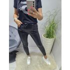 Nagyon csinos gumis derekú alján cipzáras műbőr nadrág