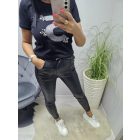 Nagyon csinos gumis derekú alján cipzáras műbőr nadrág