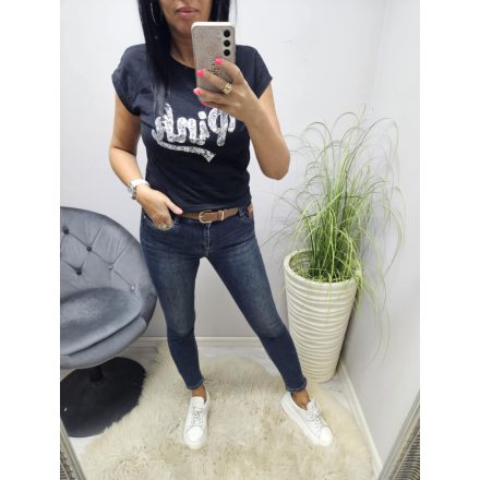 Divatos Skinny farmernadrág övvel (SZ2020-2H)