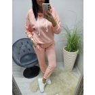 Csinos kétrészes szabadidő szett kapucnis felsőrésszel (barack)