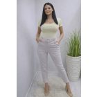 Nagyon csinos nadrág övvel (bézs)