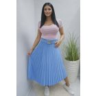 Gyönyörű pliszírozott szoknya övvel (babakék)