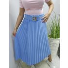 Gyönyörű pliszírozott szoknya övvel (babakék)
