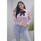 Nagyon csinos galléros blúz díszmasnival (púder rózsaszín)