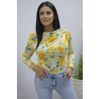 Gyönyörű virágmintás body (sárga-mintás)