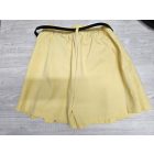 Csinos gumis derekú nadrág szoknya övvel (sárga)