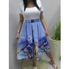 Csinos felső részén fehér alján mintás ruha