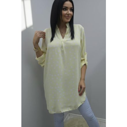 Nagyon csinos pöttyös ingtunika (pasztell sárga)