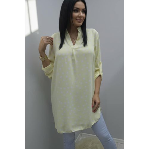 Nagyon csinos pöttyös ingtunika (pasztell sárga)