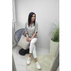 Csinos fényes anyagú blúz (zöld)