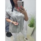 Csinos fényes anyagú blúz (zöld)