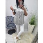 Csinos fényes anyagú blúz (zöld)