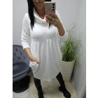 Csinos hagyma fazonú kámzsás tunika  (fehér)