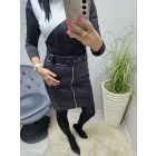 Csinos elején cipzáras műbőr szoknya övvel