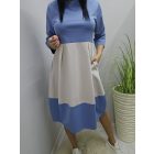 Csinos kék-bézs hagymafazonú ruha