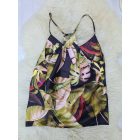 Nagyon csinos spagettipántos  levélmintás felső 