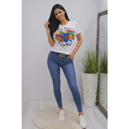 Csinos mintás női póló (puzzle2)