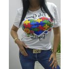 Csinos mintás női póló (puzzle2)