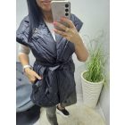 Steppelt mellény övvel,  kitűzővel (fekete)