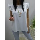 Csinos vállán fodros felső nyaklánccal (fehér)