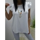 Csinos vállán fodros felső nyaklánccal (fehér)