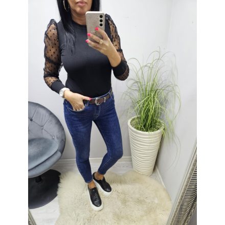 Denim farmernadrág övvel (S0965-2)