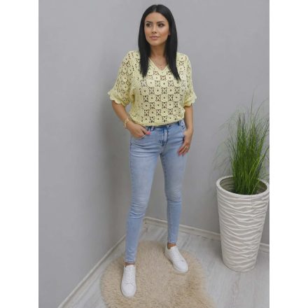 Gyönyörű horgolt felső (sárga)