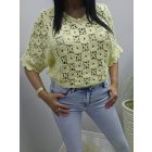 Gyönyörű horgolt felső (sárga)