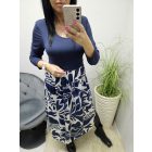 Nagyon csinos felső részén sötétkék alján virágmintás ruha