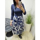 Nagyon csinos felső részén sötétkék alján virágmintás ruha