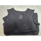 Nagyon csinos finoman bordázott trikó (fekete)