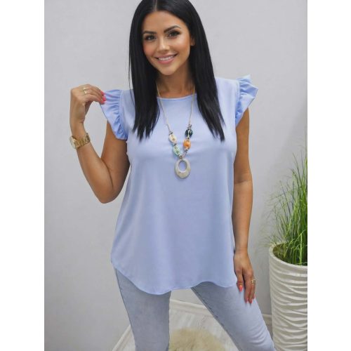 Csinos vállán fodros felső nyaklánccal (babakék)