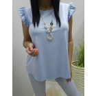 Csinos vállán fodros felső nyaklánccal (babakék)